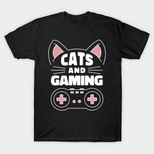 Cats and gaming lovers best gift for cats lovers and gaming lovers T-Shirt